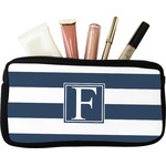 Horizontal Stripe Makeup / Cosmetic Bag (Personalized)