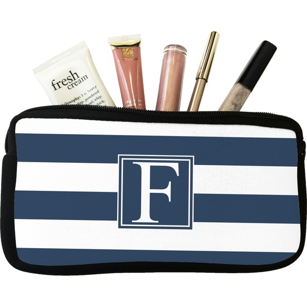 Custom Horizontal Stripe Makeup / Cosmetic Bag (Personalized)