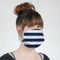 Horizontal Stripe Mask - Quarter View on Girl