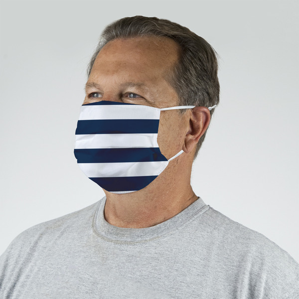 Horizontal Stripe Mask - Quarter View on Guy