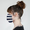Horizontal Stripe Mask - Side View on Girl