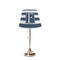 Horizontal Stripe Poly Film Empire Lampshade - On Stand