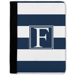 Horizontal Stripe Notebook Padfolio w/ Initial