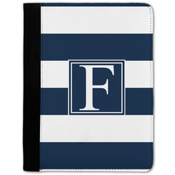Horizontal Stripe Notebook Padfolio - Medium w/ Initial