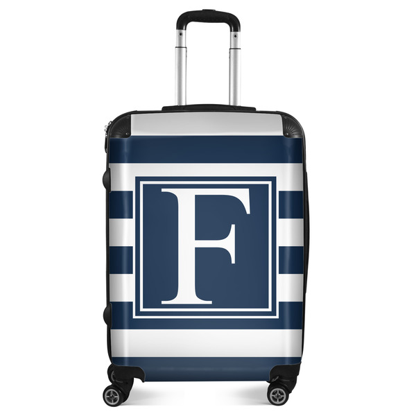 Custom Horizontal Stripe Suitcase - 24" Medium - Checked (Personalized)
