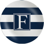 Horizontal Stripe Melamine Salad Plate - 8" (Personalized)