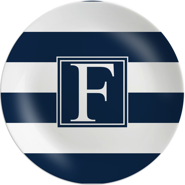 Custom Horizontal Stripe Melamine Salad Plate - 8" (Personalized)