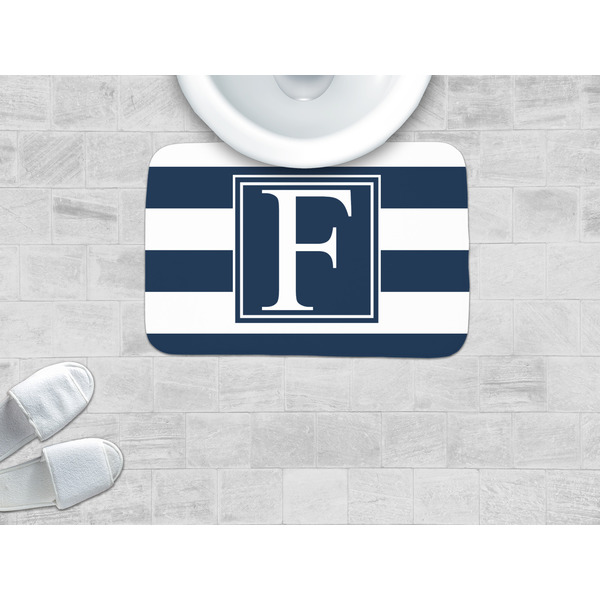 Horizontal Stripe Memory Foam Bath Mat - LIFESTYLE