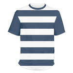 Horizontal Stripe Men's Crew T-Shirt - Medium