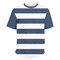 Horizontal Stripe Men's Crew T-Shirt - 3X Large