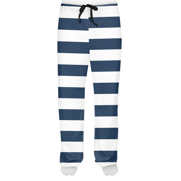 Horizontal Stripe Men's Pjs Front - on model
