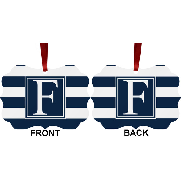 Horizontal Stripe Metal Benilux Ornament - Front and Back (APPROVAL)