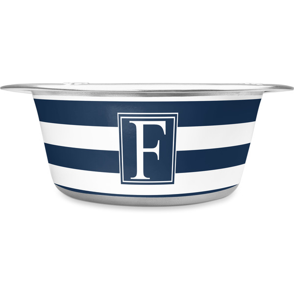 Custom Horizontal Stripe Stainless Steel Dog Bowl - Large (Personalized)