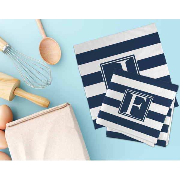 Horizontal Stripe Microfiber Dish Rag - LIFESTYLE