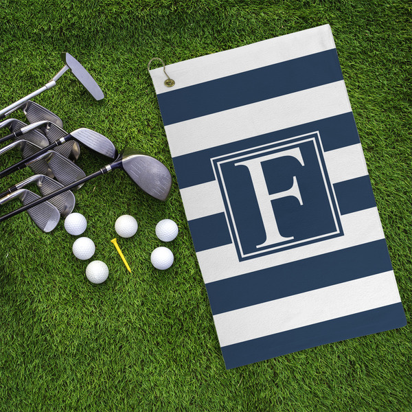 Horizontal Stripe Microfiber Golf Towels - LIFESTYLE