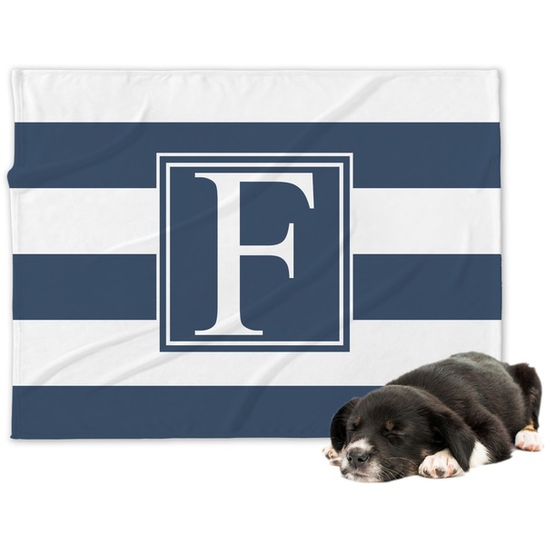 Custom Horizontal Stripe Dog Blanket (Personalized)