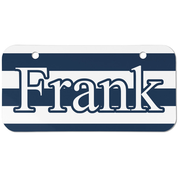 Horizontal Stripe Mini Bicycle License Plate - Two Holes