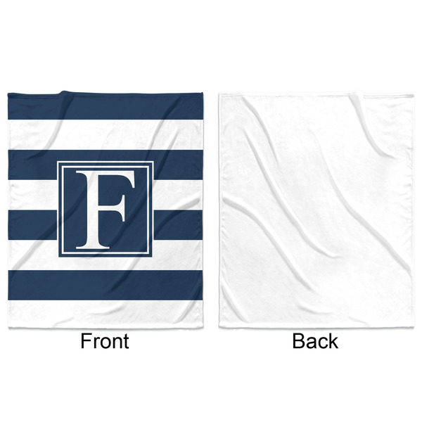 Horizontal Stripe Minky Blanket - 50"x60" - Single Sided - Front & Back