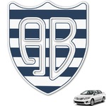 Horizontal Stripe Monogram Car Decal (Personalized)