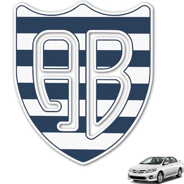Custom Horizontal Stripe Monogram Car Decal (Personalized)