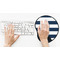 Horizontal Stripe Mouse Pad with Wrist Rest - LIFESYTLE 2 (in use)