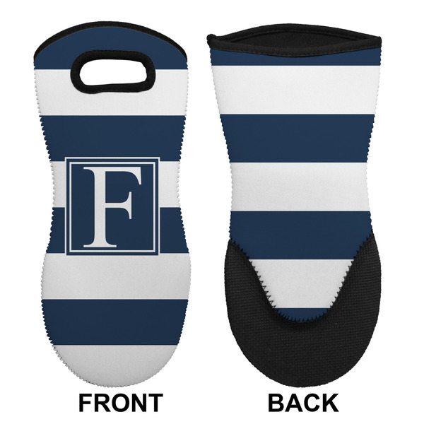 Horizontal Stripe Neoprene Oven Mitt (Front & Back)