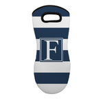 Horizontal Stripe Neoprene Oven Mitt w/ Initial