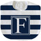 Horizontal Stripe Velour Baby Bib w/ Initial