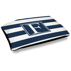 Horizontal Stripe Dog Bed w/ Initial