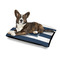 Horizontal Stripe Outdoor Dog Beds - Medium - IN CONTEXT