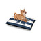 Horizontal Stripe Outdoor Dog Beds - Small - IN CONTEXT