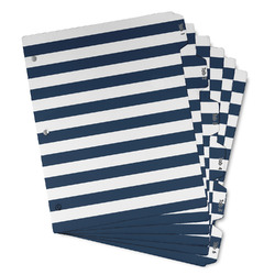 Horizontal Stripe Binder Tab Divider - Set of 6 (Personalized)
