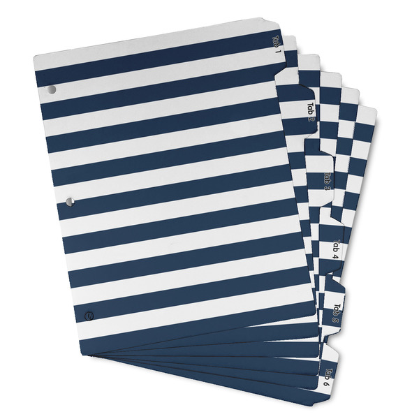 Custom Horizontal Stripe Binder Tab Divider - Set of 6 (Personalized)