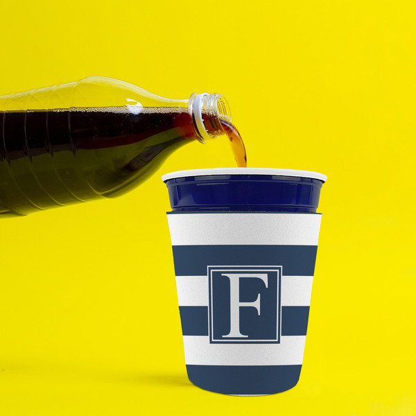 Horizontal Stripe Party Cup Sleeves - without bottom - Lifestyle