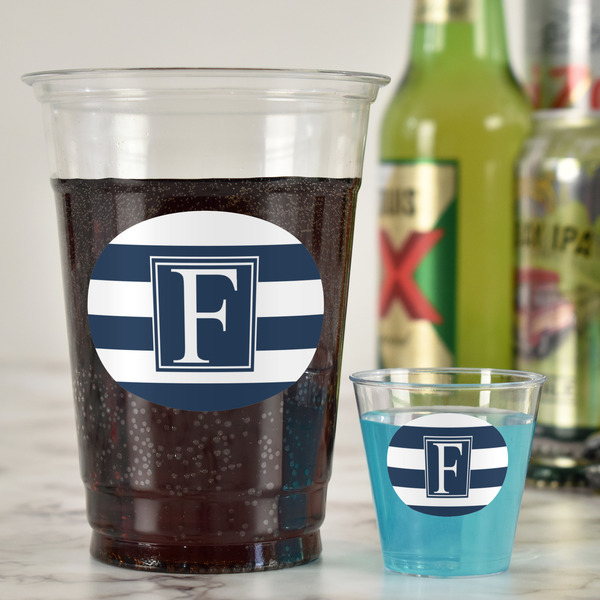 Horizontal Stripe Party Cups - 16oz - In Context