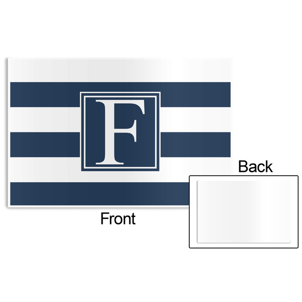 Horizontal Stripe Disposable Paper Placemat - Front & Back