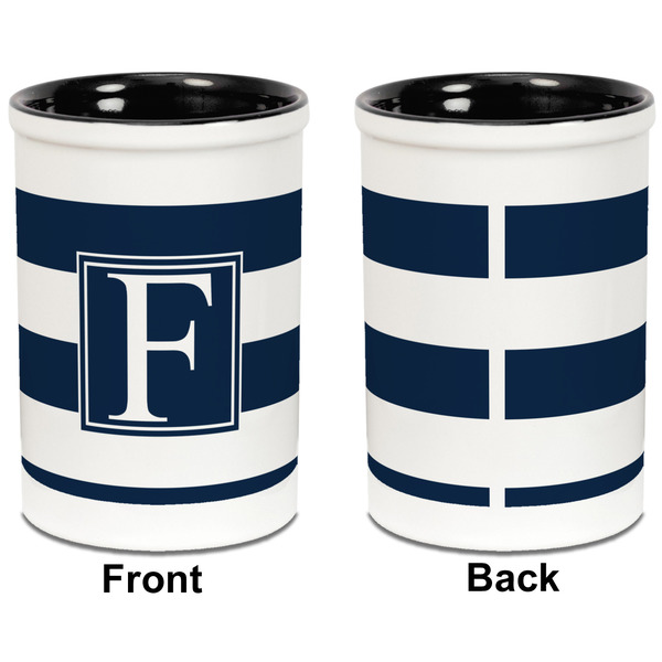 Horizontal Stripe Pencil Holder - Black - approval