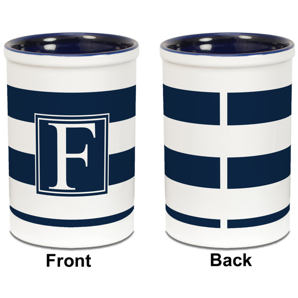 Horizontal Stripe Pencil Holder - Blue - approval