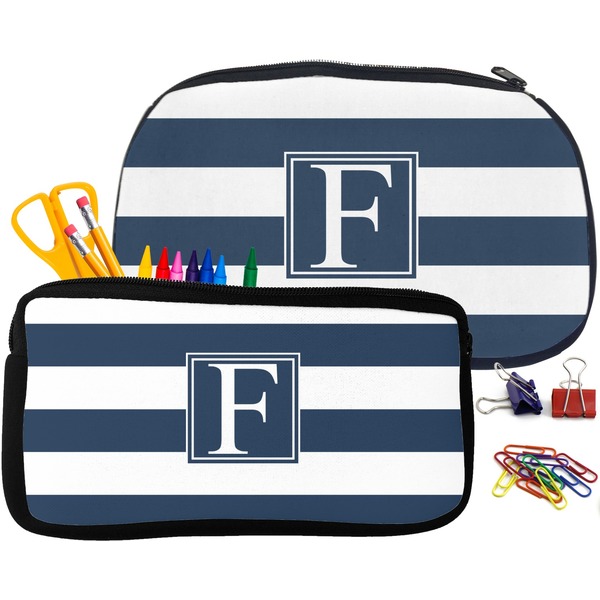 Horizontal Stripe Pencil / School Supplies Bags Small and Medium
