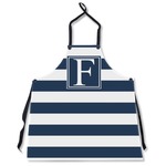 Horizontal Stripe Apron Without Pockets w/ Initial