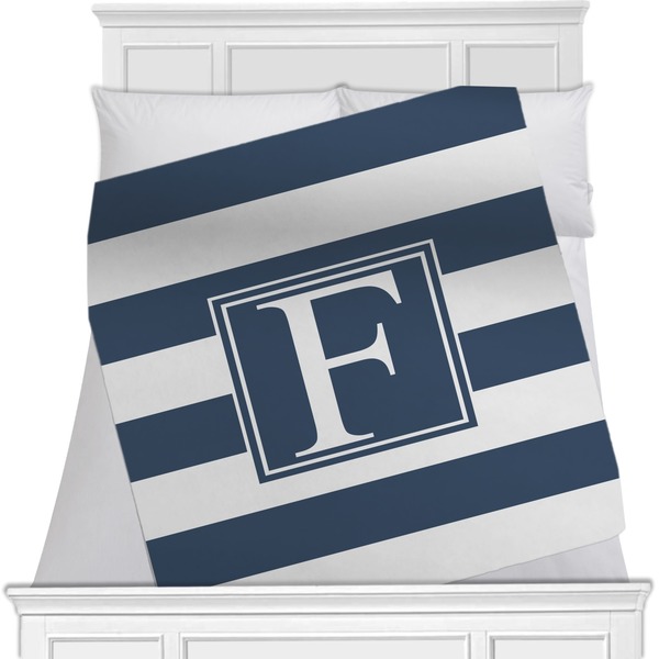 Custom Horizontal Stripe Minky Blanket (Personalized)