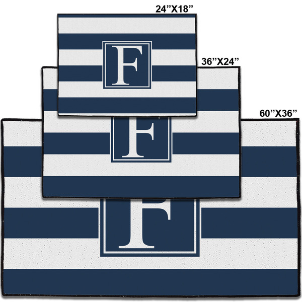 Horizontal Stripe Personalized Door Mat - Group Parent IMF