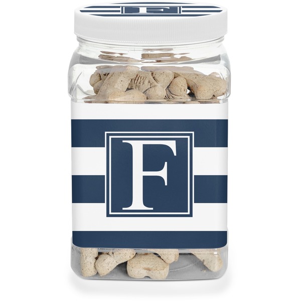 Custom Horizontal Stripe Dog Treat Jar (Personalized)