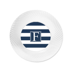 Horizontal Stripe Plastic Party Appetizer & Dessert Plates - 6" (Personalized)