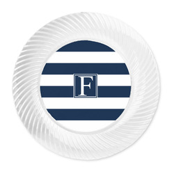 Horizontal Stripe Plastic Party Dinner Plates - 10" (Personalized)
