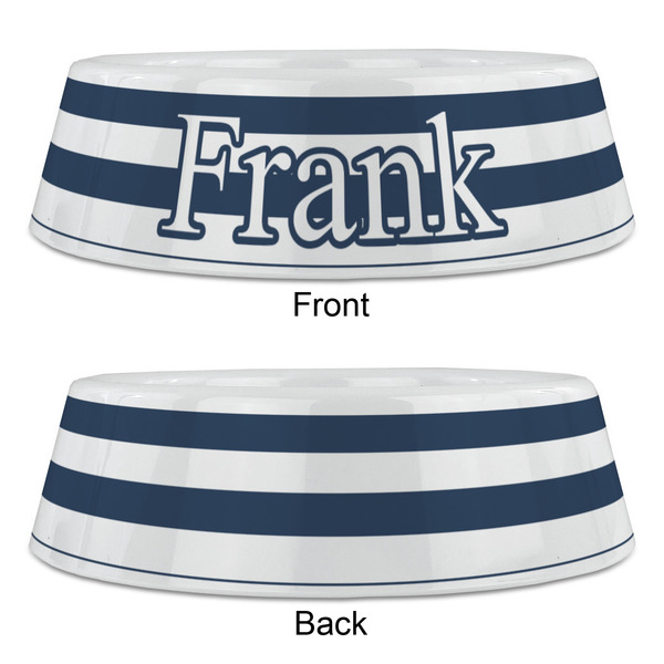 Horizontal Stripe Plastic Pet Bowls - Large - APPROVAL