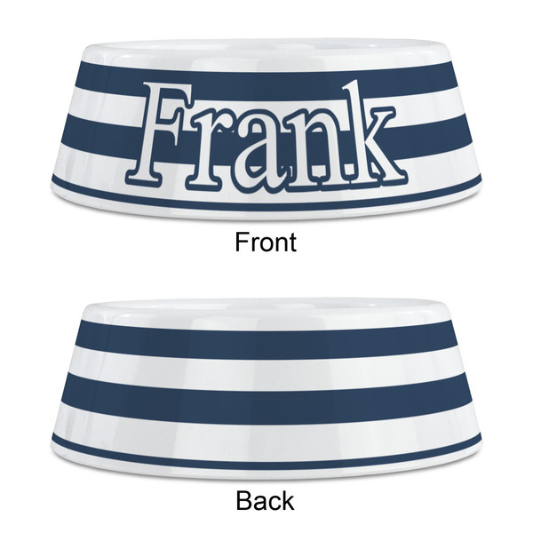 Horizontal Stripe Plastic Pet Bowls - Medium - APPROVAL