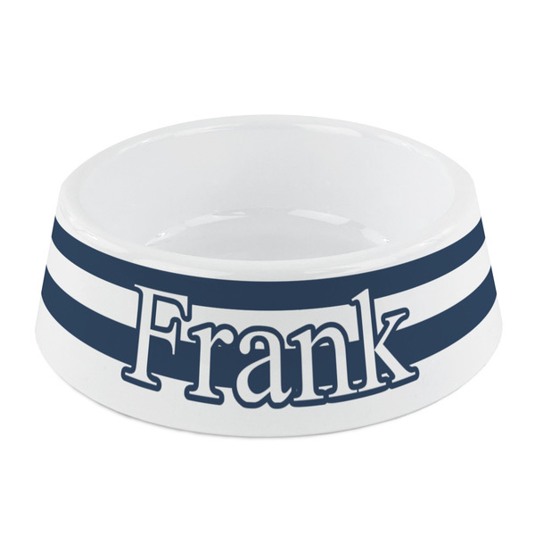 Custom Horizontal Stripe Plastic Dog Bowl - Small (Personalized)
