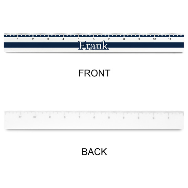 Horizontal Stripe Plastic Ruler - 12" - APPROVAL