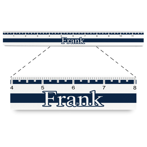 Custom Horizontal Stripe Plastic Ruler - 12" (Personalized)